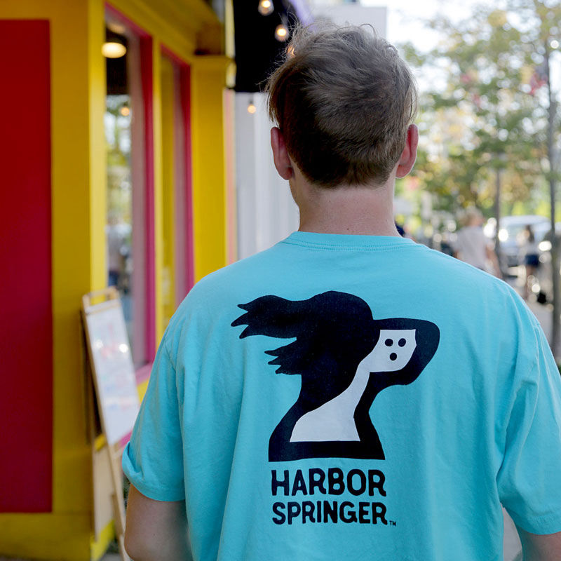 Harbor Springs Michigan springer dog logo t-shirt.